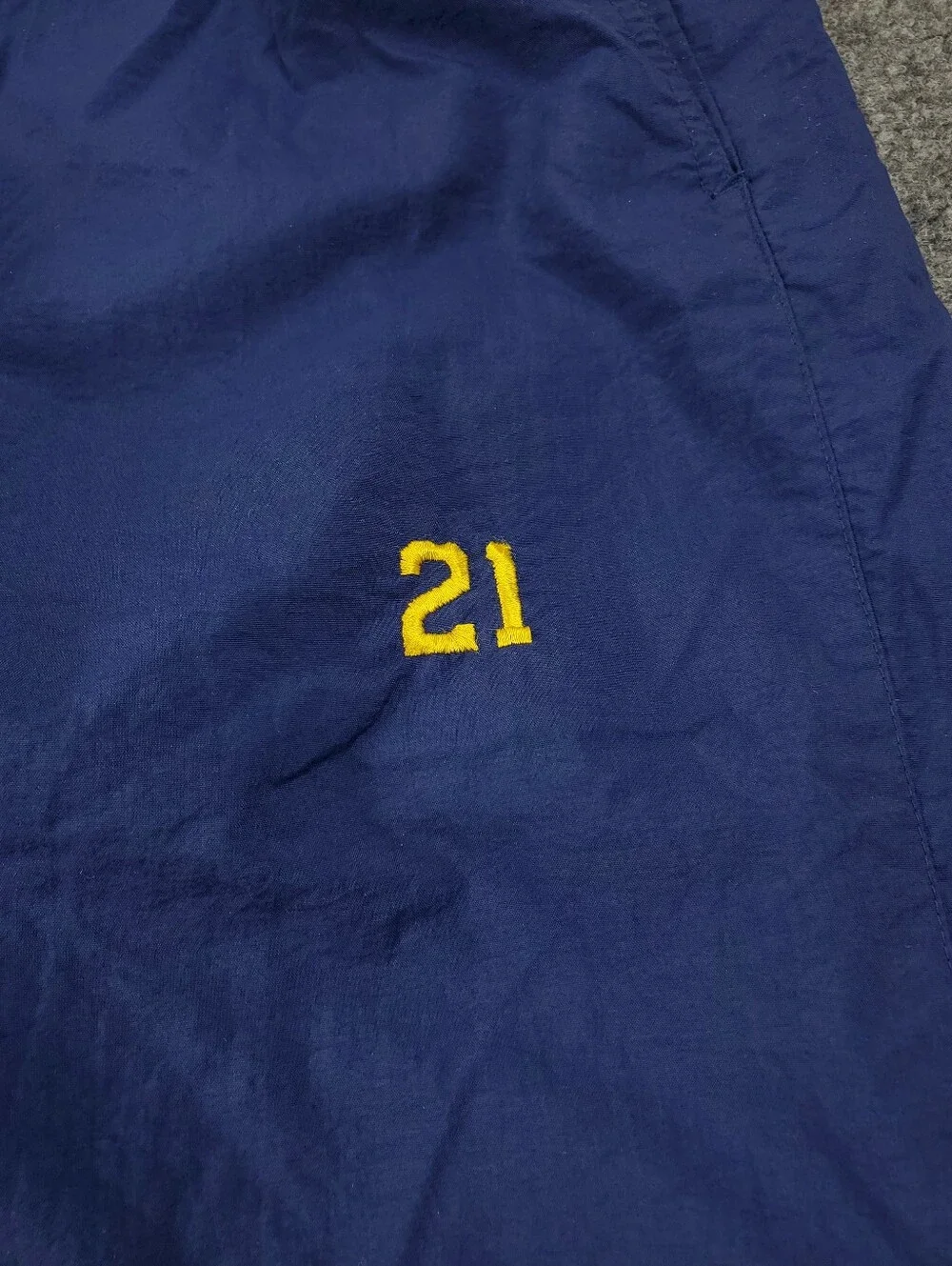 Vintage Air Jordan Nylon Joggers Large Cargo Track Pants Navy Blue Drawstring